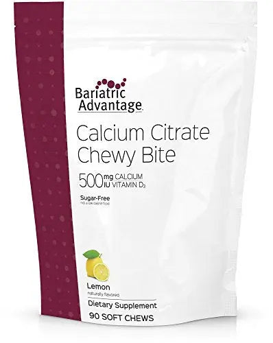 Bariatric Advantage Calcium Citrate Chewy Bites 500mg with Vitamin D3 for Bariatric Surgery Bariatric Advantage Au supplements