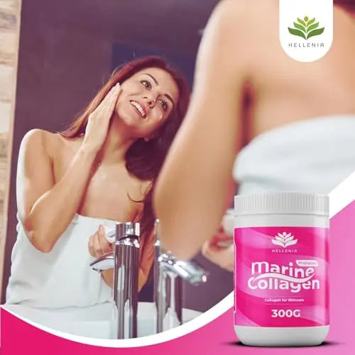 Pure Hydrolysed Marine Collagen Powder 300g | Berry Flavour | Type 1 and 3 Hellenia Au supplements