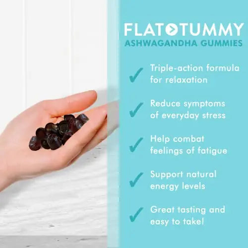 Flat Tummy Tea Ashwagandha Gummies (60 Count) feat. Lemon Balm - Destress,Calm Flat Tummy Tea Au supplements