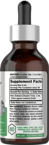 Vitex Berry Chasteberry Extract | 2 fl oz | Super Concentrated | Alcohol Free Chaste Tree Horbäach Au supplements