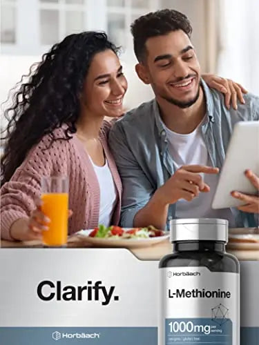 L Methionine 1000mg | 100 Capsules | Non-GMO, Gluten Free | Free Form Supplement Horbäach Au supplements