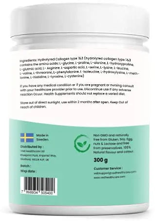 Collagen Peptides Powder Supplement, Support Joint, Bone, Skin, Muscles, Hair, Nail Growth Ved Au supplements