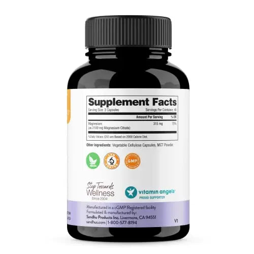 Sandhu's Magnesium Citrate Highly Absorbable Gluten, Soy Diary Free No Fillers Sandhu's Au supplements