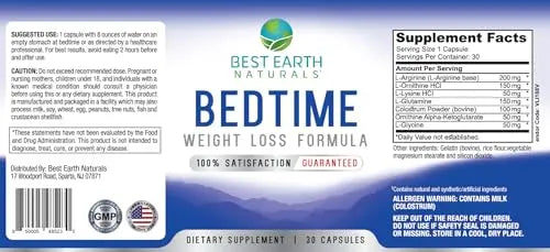 Best Earth Naturals Bedtime Weight Loss Supplement - Helps Boost Metabolism Best Earth Naturals Au supplements
