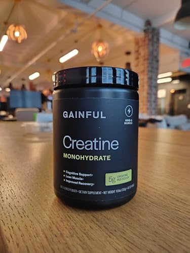 Gainful Creatine Powder, Post Workout Amino Acid Supplement, Muscle, Energy & Focus Support, 5g Creatine Monohydrate, Unflavored, 60 Servings Gainful Au supplements