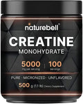 NatureBell Creatine Monohydrate Powder 500 Grams, 5000mg Per Serving NatureBell Au supplements