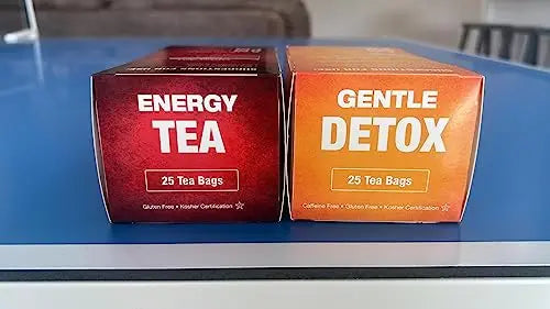 Total Tea Detox Tea & Energy Tea Set - 25 Day Detox Tea - Herbal SIim Tea Total Tea Au supplements