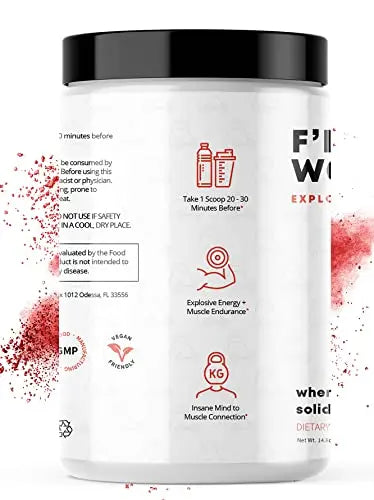 F'ing Workout - Explosive Pre-Workout Supplement (Sour Peach Rings) F'ing Au supplements