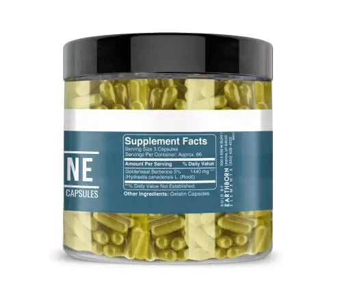 Earthborn Elements Berberine 200 Capsules, Pure & Undiluted, No Additives Earthborn Elements Au supplements