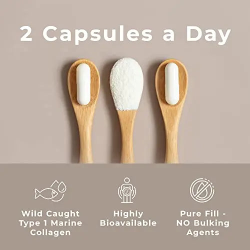 Wild-Caught Marine Collagen Complex Capsules with Hyaluronic Acid | 120 Capsules - 2 Month Supply LOVE LIFE SUPPLEMENTS Au supplements