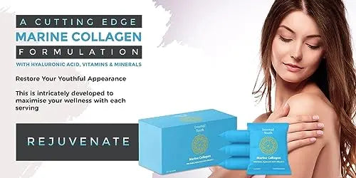 Marine Collagen Powder 10000mg with Hyaluronic Acid Biotin and Vitamin C A D3 E - Collagen Internal Youth Au supplements