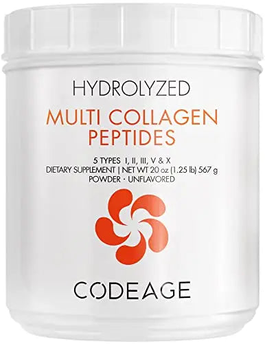 Code Age Multi-Collagen Protein Powder Hydrolyzed 20Oz All-in-One Super Bone Broth Codeage Au supplements