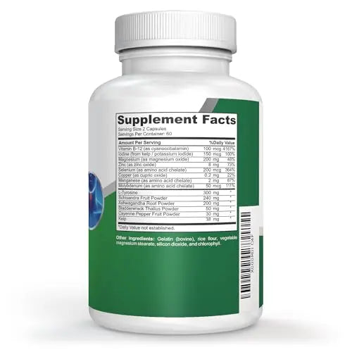 NusaPure Premium Thyroid Support Supplement (Non-GMO) 120 caps for with Ashwaganda NusaPure Au supplements