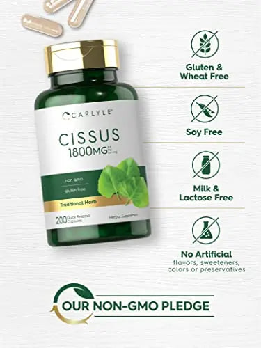 Carlyle Cissus Quadrangularis 1800mg | 200 Capsules | Traditional Herb Extract Carlyle Au supplements