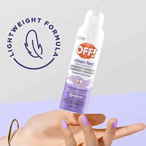 OFF! Clean Feel Insect Repellent Aerosol with 20% Picaridin, Bug Spray OFF! Au supplements