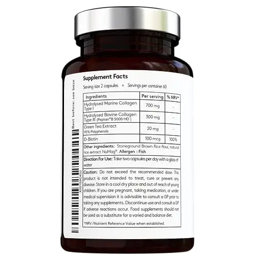 Advanced Collagen Complex - Hydrolised Marine Collagen (Type I) + Hydrolised Bovine Grass Vital Haven Au supplements