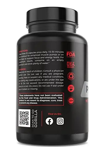 Gorilla Gulps - Primal Pump Nitric Oxide Supplement Nootropic 1500mg Nitrosigine L Gorilla Gulps Au supplements