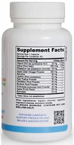 Bruizex Apple Cider Vinegar Complex Capsules, Lymphatic Drainage Apple Cider Vinegar Bruizex Au supplements