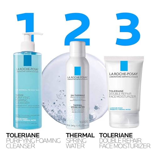 La Roche-Posay Toleriane Purifying Foaming Facial Cleanser, Oil Free Face Wash for Women & Men with Niacinamide + Ceramides