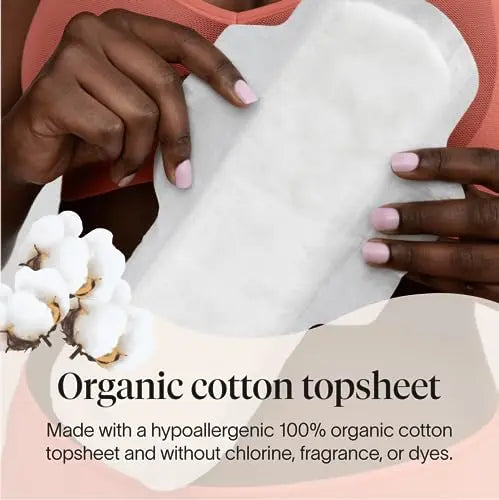 Cora Organic Cotton Topsheet Maxi Pads | Ultra Thin Period Pads with Wings | Maxi Overnight Cora Au supplements