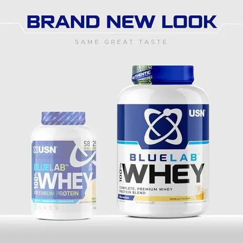 USN Blue Lab Whey Protein Powder: Vanilla - Whey Protein 2kg - Post-Workout USN Au supplements