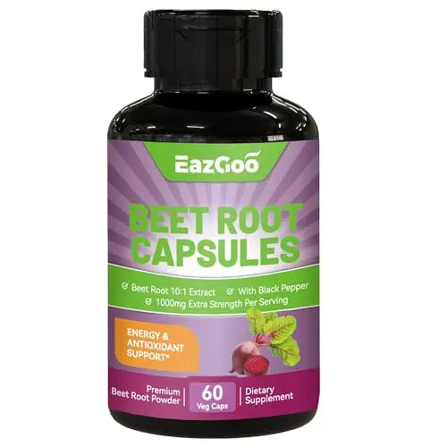 EAZGOO Beet Root Capsules 1000mg Per Serving, Supports Nitric Oxide Production & Blood EAZGOO Au supplements