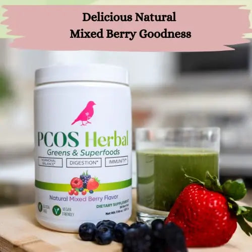 PCOS Herbal Green Superfood Probiotic Powder Mix: Hormonal Balance, Energy Boost PCOS Herbal Tea Au supplements