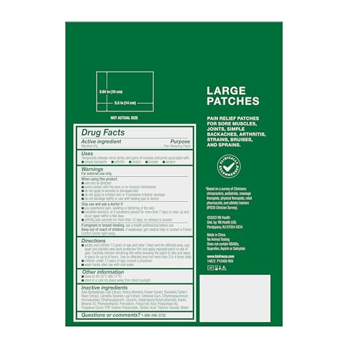 Biofreeze Menthol Pain Relieving Patches (5 Patches Per Box) Up To 8 Hours Of Pain Relief From Sore Muscles, Arthritis, Backaches, Spains, Bruises, Strains And Joint Pain (Package May Vary) Biofreeze Au supplements