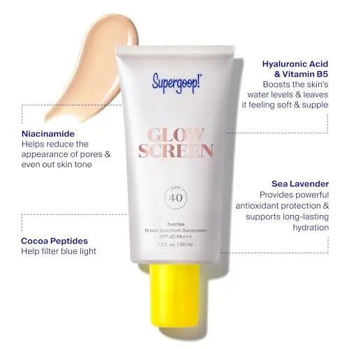 Supergoop! Glowscreen SPF 40 - Glowy Sunscreen Primer with Hyaluronic Acid Supergoop! Au supplements