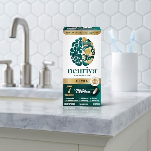 NEURIVA Ultra Decaffeinated Clinically Tested Supplement for Mental Alertness, Memory, Focus & Concentration, Cognivive, Neurofactor