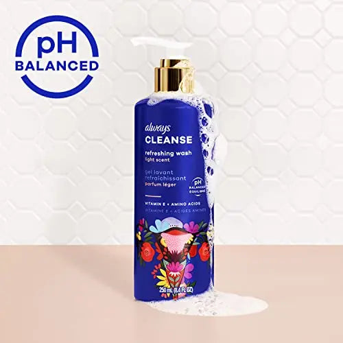 Always Cleanse Feminine Intimate Wash For Women, Ph Balanced For Skin, Lightly Scented Always Au supplements