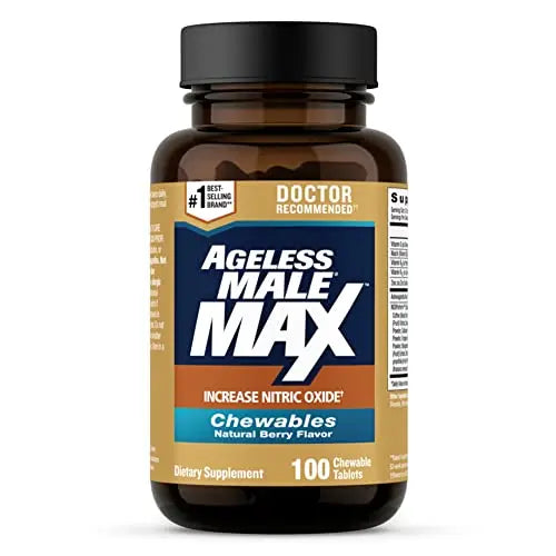 Ageless Male Max Chewable Nitric Oxide Booster Supplement for Men – High Potency New Vitality Au supplements