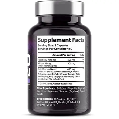 Keto Demon – Hardcore Keto Pills – Use with The Keto Diet – Packed with Raspberry Ketones Demon Labz Au supplements
