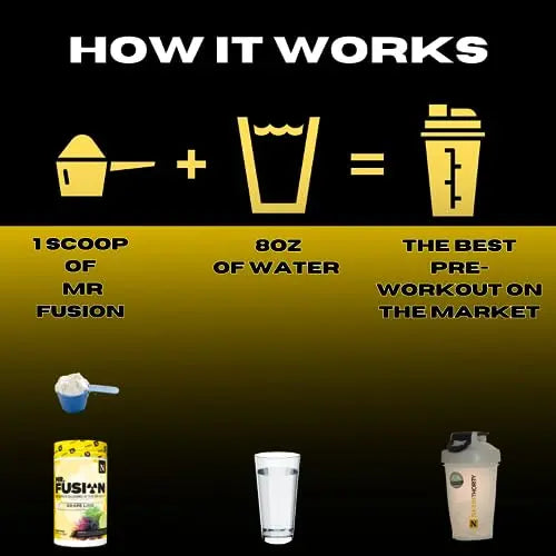 Nutrithority Mr.Fusion Pre Workout Supplement, Pineapple Punch, 40 Servings Nutrithority Au supplements