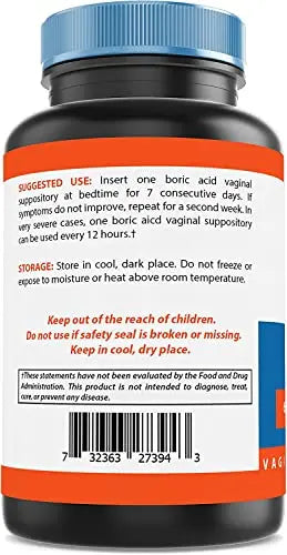 Nova Nutritions Boric Acid Vaginal Suppositories - 100% Pure Made in USA - USP Medical Grade Fine Powder Nova Nutritions Au supplements