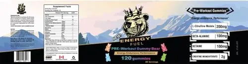 Pre Workout Gummies Elite Fuel - Endless Energy, Instant Strength Gain, Intense Pump Heath Secret Au supplements