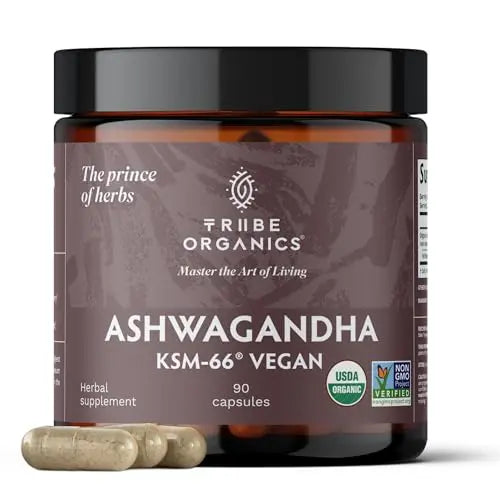 TRIBE ORGANICS Vegan Ashwagandha KSM 66 Pure Organic Root Powder Extract Ayurvedi TRIBE ORGANICS Au supplements