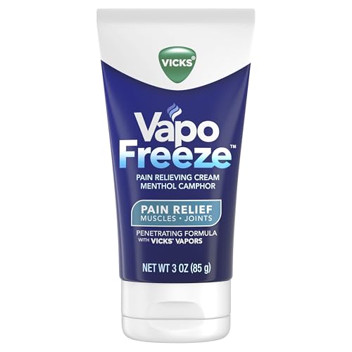 Vicks VapoFreeze Topical Pain Cream 3.0oz, Maximum Strength Menthol+ for Muscle Pain Relief, Joint Pain Relief, Knee Pain Relief, Back Pain Relief, Cream for Pain Relief, Topical Pain Relief Vicks Au supplements