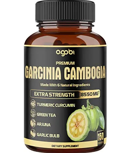 Premium Garcinia Cambogia 20:1 Extract Capsules 8550 mg - with Green Tea, Arjuna agobi Au supplements