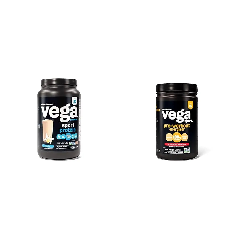 Vega Premium Sport Protein Vanilla Protein Powder, Vegan, Non GMO & Sport Pre-Workout Vega Au supplements