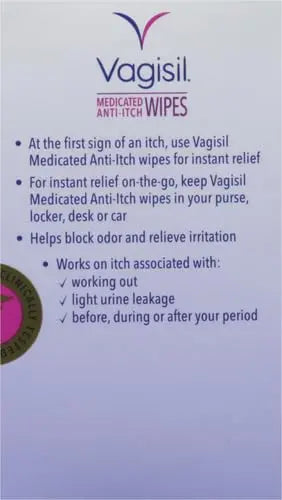 Vagisil Anti-Itch Medicated Feminine Intimate Wipes for Women, Maximum Strength, Gynecologist Tested Vagisil Au supplements