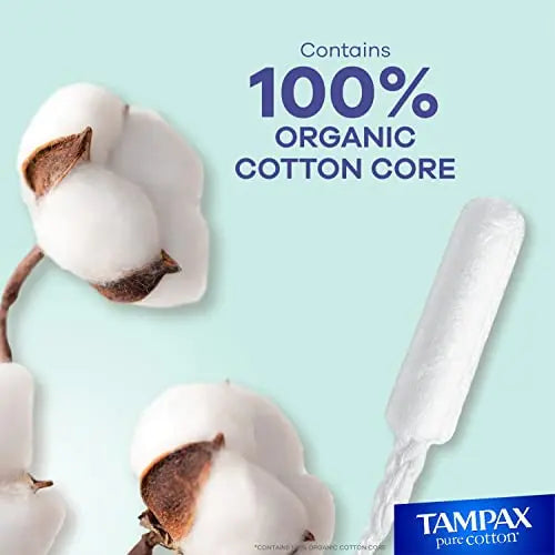 TAMPAX Pure 100% Organic Cotton Core Super Absorbency Tampons - 24 ct Tampax Au supplements
