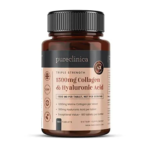 UltraColl Collagen & Hyaluronic Acid 1500mg x 180 Tablets - 6 Months Supply Pureclinica Au supplements