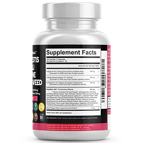 Fadogia Agrestis 5000mg Tongkat Ali 25000mg Turkesterone 5000mg Clean Nutraceuticals Au supplements