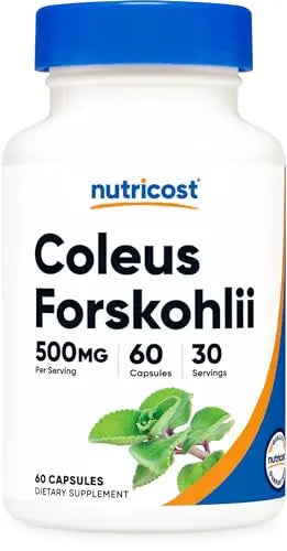 Nutricost Coleus Forskohlii 500mg, 60 Capsules - Maximum Strength Formula Nutricost Au supplements