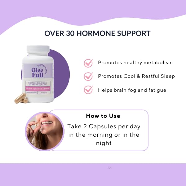 GleeFull Over 30 Hormone Support - Menopause Supplements for Women - Hormone Support for Women GLEEFULL SUPPS Au supplements