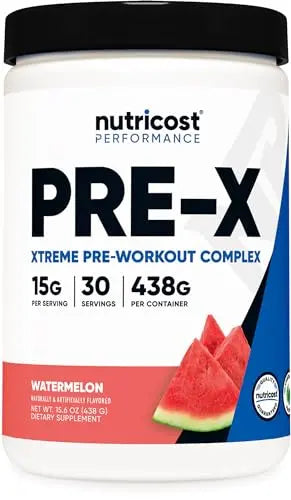 Nutricost Pre-Workout Xtreme, Watermelon, 30 Servings, Vegetarian, Non-GMO and Gluten Nutricost Au supplements