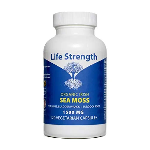 Life Strength Organic Sea Moss 120 CT Wildcrafted Irish Sea Moss and Bladderwrack Burdock Life Strength Au supplements