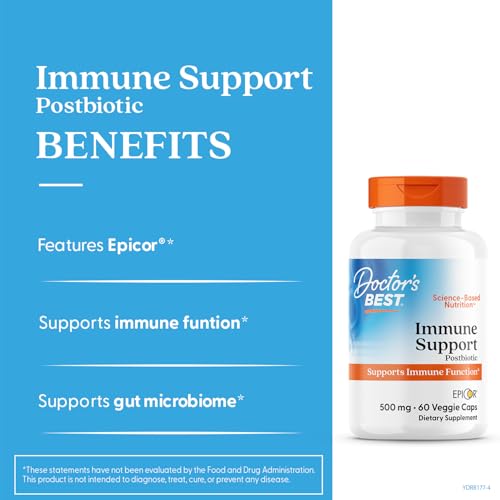 Doctors Best Immune Support Postbiotic, Supports Immune Function, Non-GMO, Gluten Free, Vegan 60 Veggie Caps Doctor's BEST Au supplements