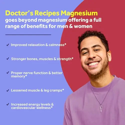 Doctor's Recipes Magnesium Glycinate for Men & Women, 100mg Elemental Mag, 90 Caps Doctor's Recipes Au supplements
